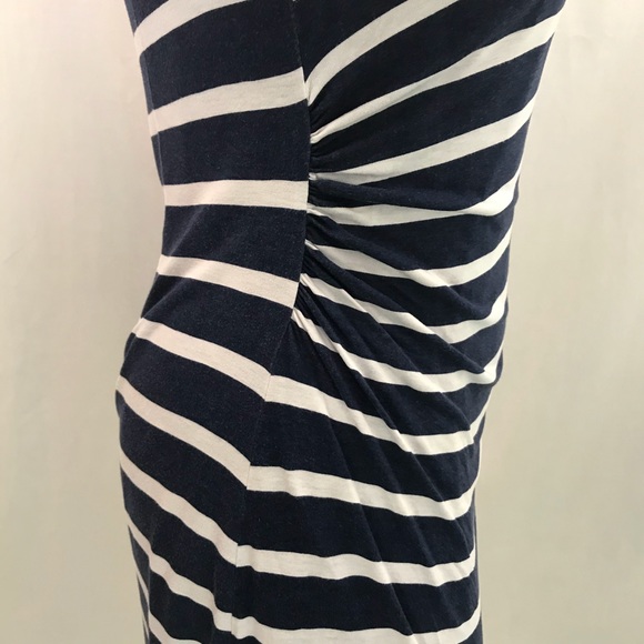 Loft Knit Dress Medium Nautical stripes Blue White - Picture 9 of 13